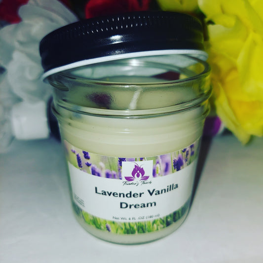 Lavender Vanilla Dream Scented Beeswax Candle 6.5 Oz